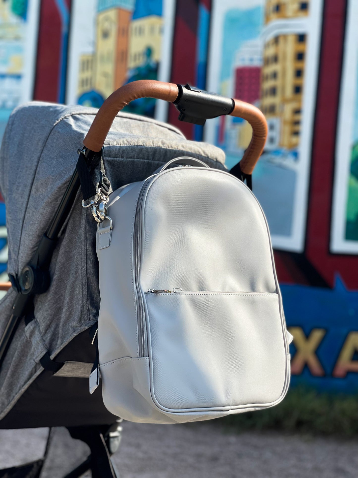 Pañalera backpack mochila Azul Pálido
