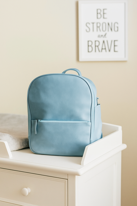 Pañalera backpack mochila Azul Pálido